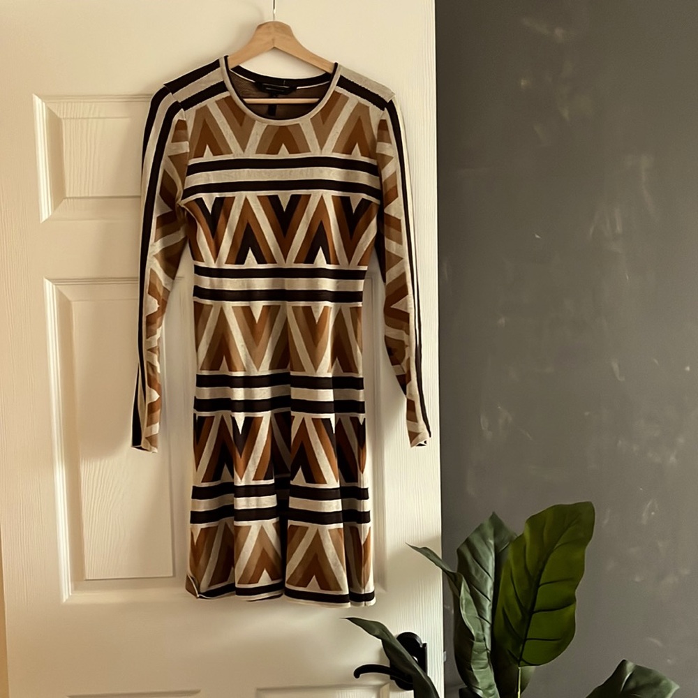 BCBG | Silk/Cotton 70s retro knit dress